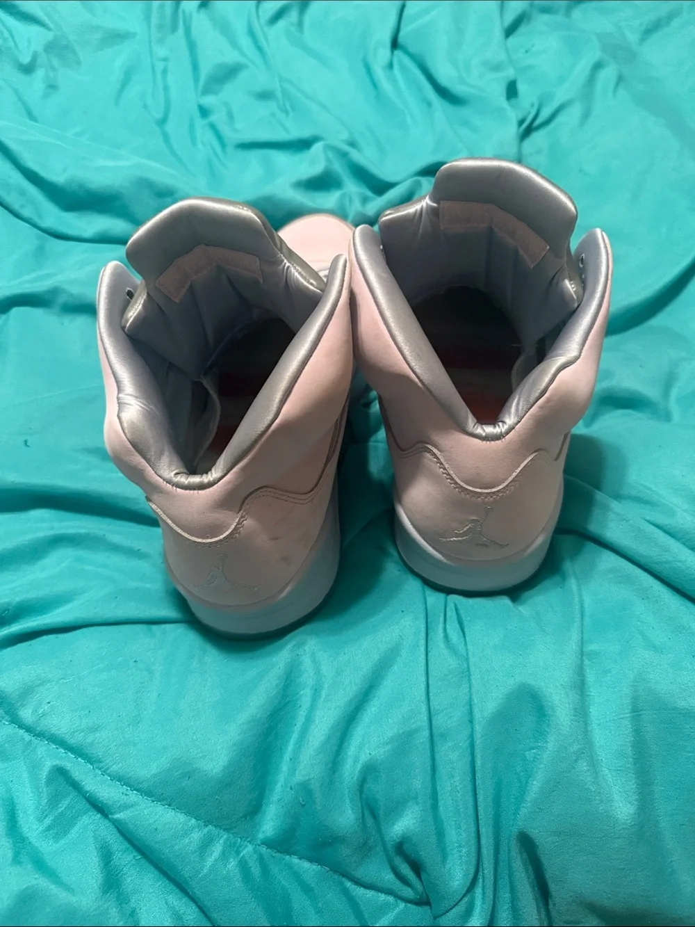 Jordan Women's Light Pink and Gray High-Top Sneakers comes with original box